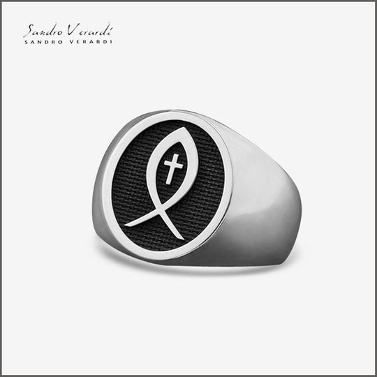 Silver Ring "fish symbol"