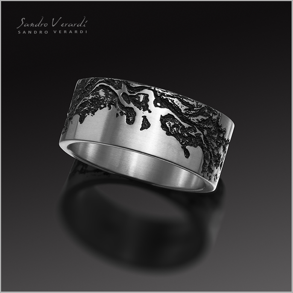 Silver Ring "Volcano breathing"