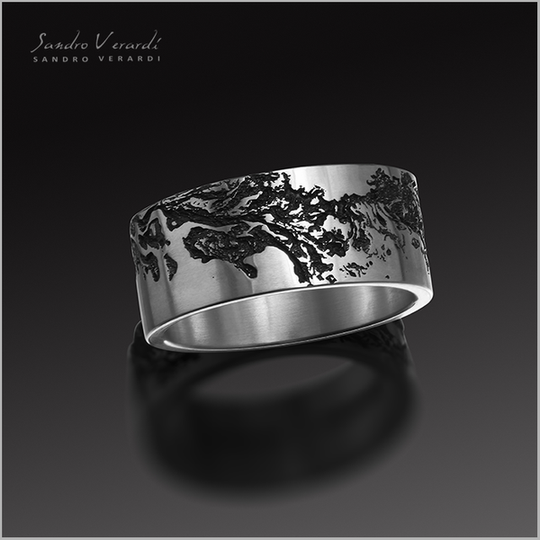 Silver Ring "Volcano breathing"